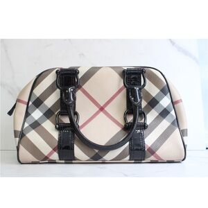 Burberry Checkered Bowling Bag, Preowned - Dustbag